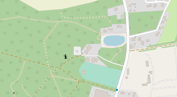 Hotel Immobilie auf Satellitenbild