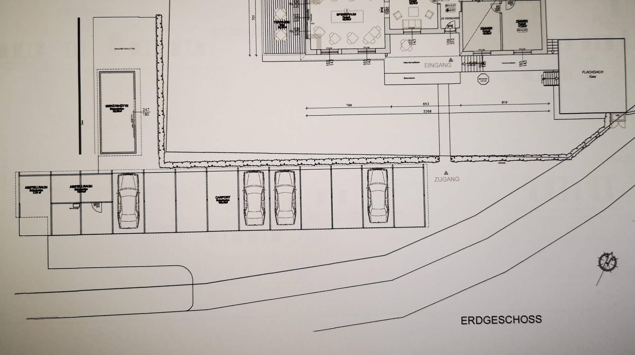 Hotel kaufen pachten - Carport & Parkplatz - Nettes kleines Speiselokal in Top-Lage
