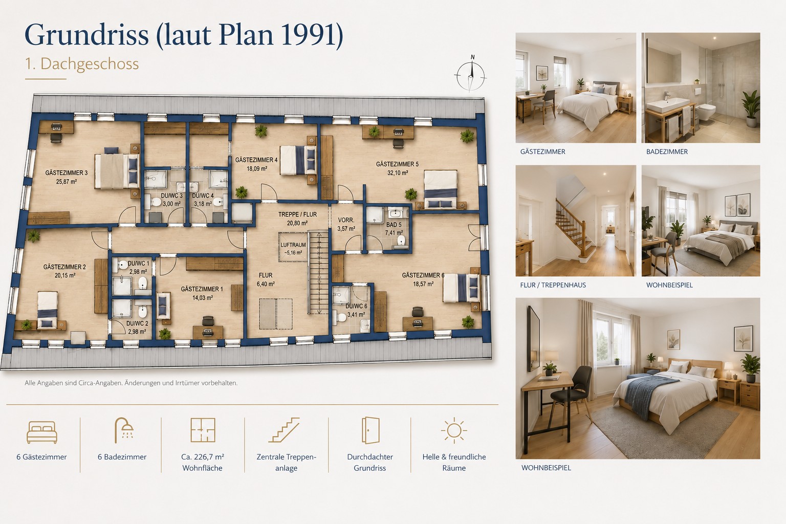 Gastronomie kaufen pachten: 2. DG Plan - Historisches Gasthaus am Marktplatz: Restaurant, Saal, Betreiberwohnung & Ausbaupotenzial