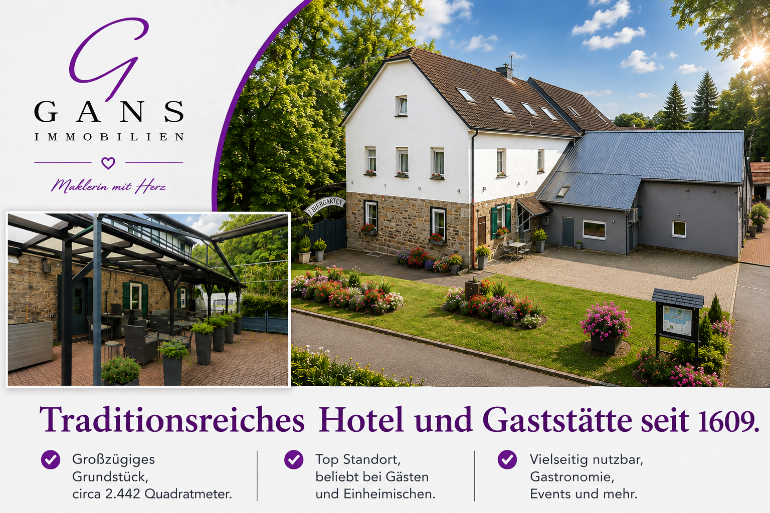 Hotel Immobilien - Ein Anwesen mit Geschichte, Charakter und Herzblut – vielseitig und außergewöhnlich