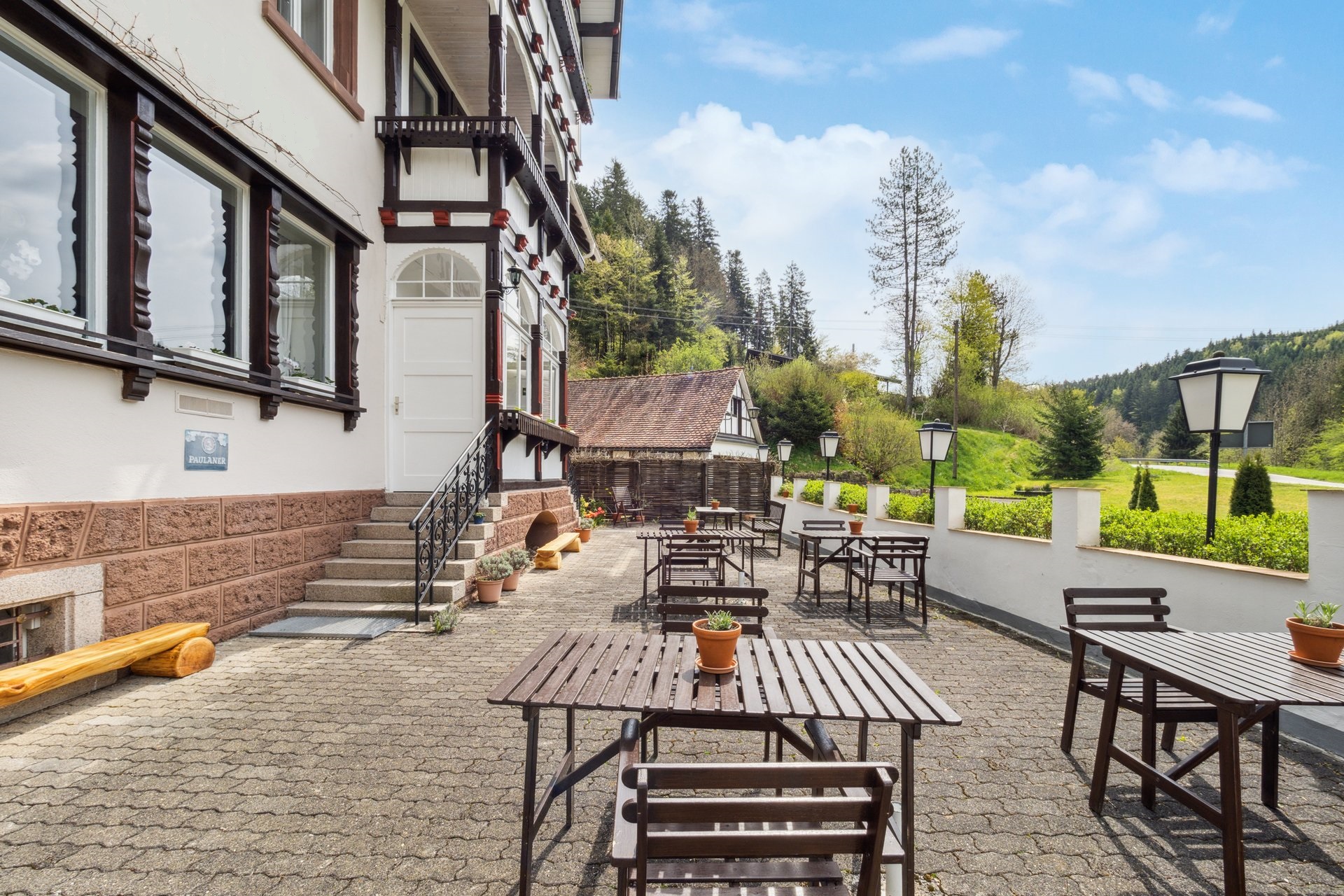 Hotel kaufen pachten: Terrasse - Steinasäge